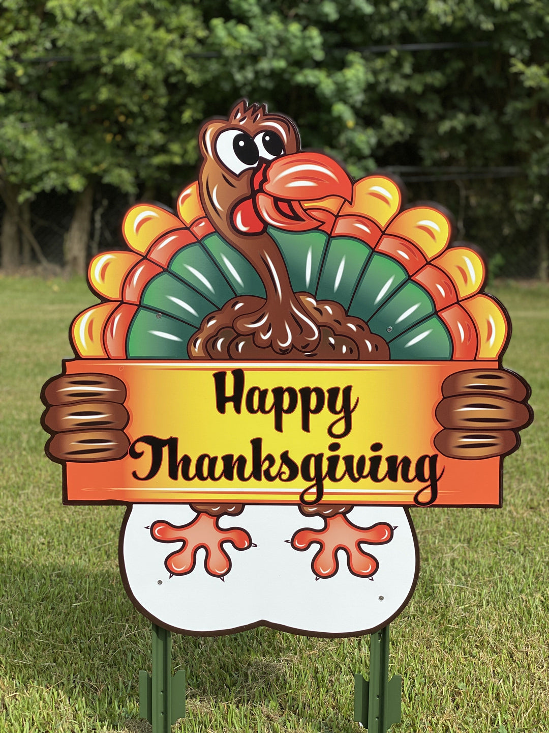 thanksgiving Turkey yard art 