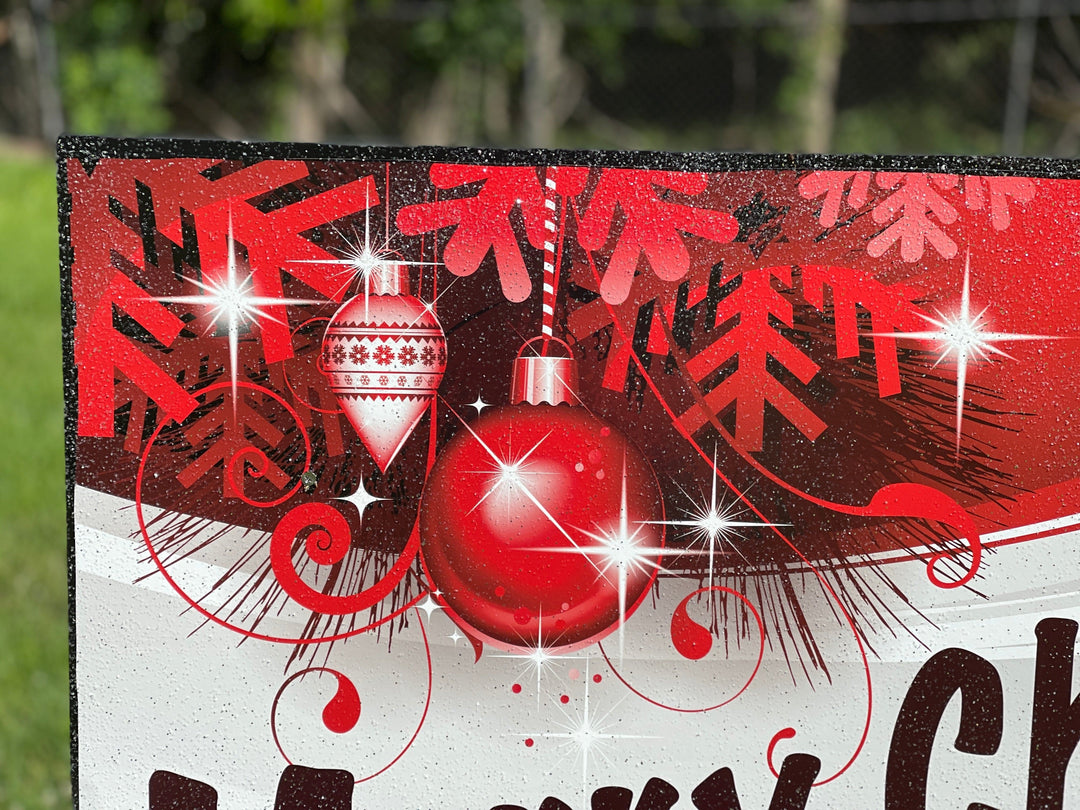 Personalized Merry Christmas Outdoor Sign