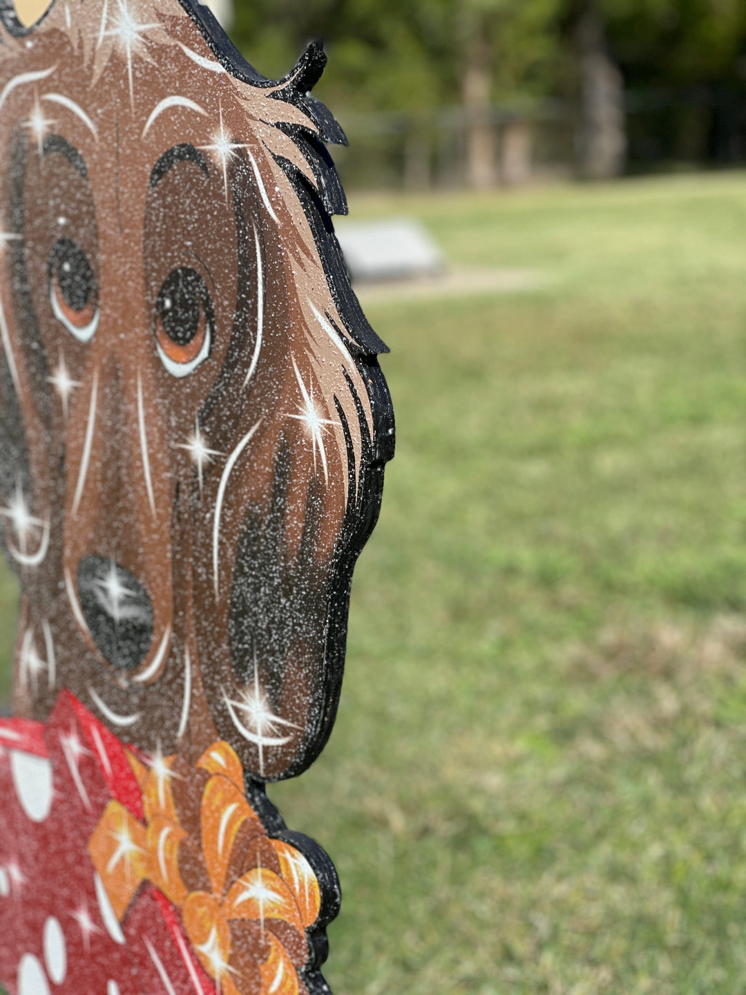 Dachshund Dog Christmas Yard Decoration Sign