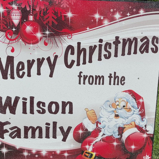 Personalized Merry Christmas Outdoor Sign