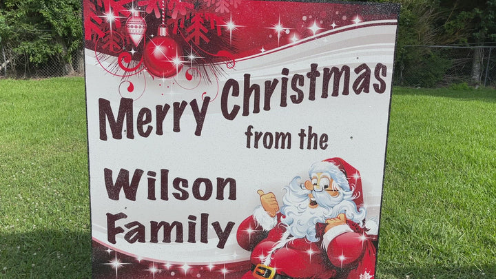 Personalized Merry Christmas Outdoor Sign