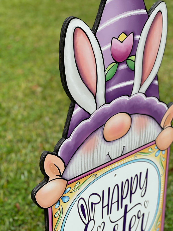 Gnome Happy Easter Sign