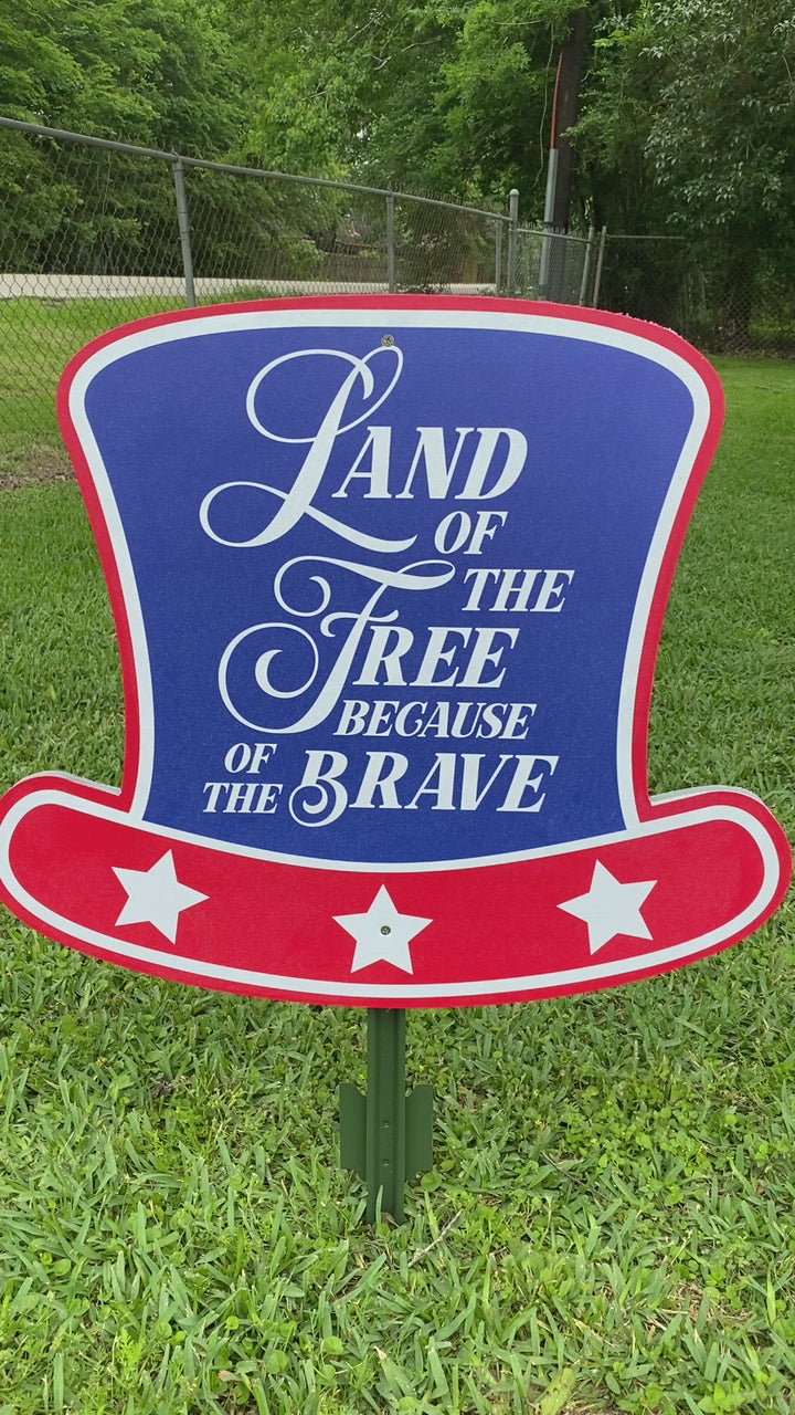 patriotic yard art