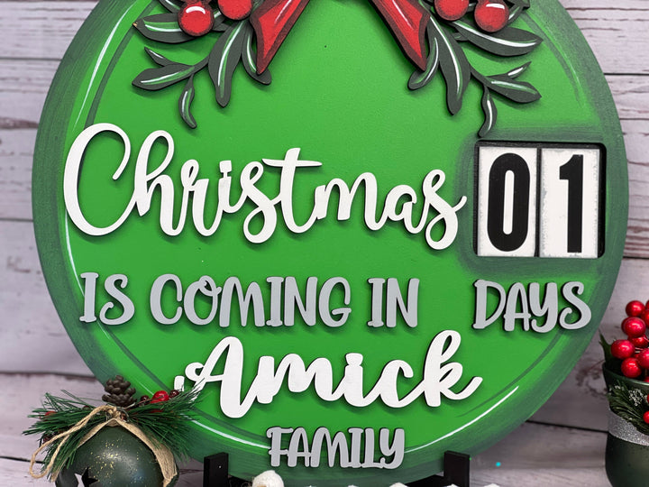 Christmas Countdown Personalized Decor