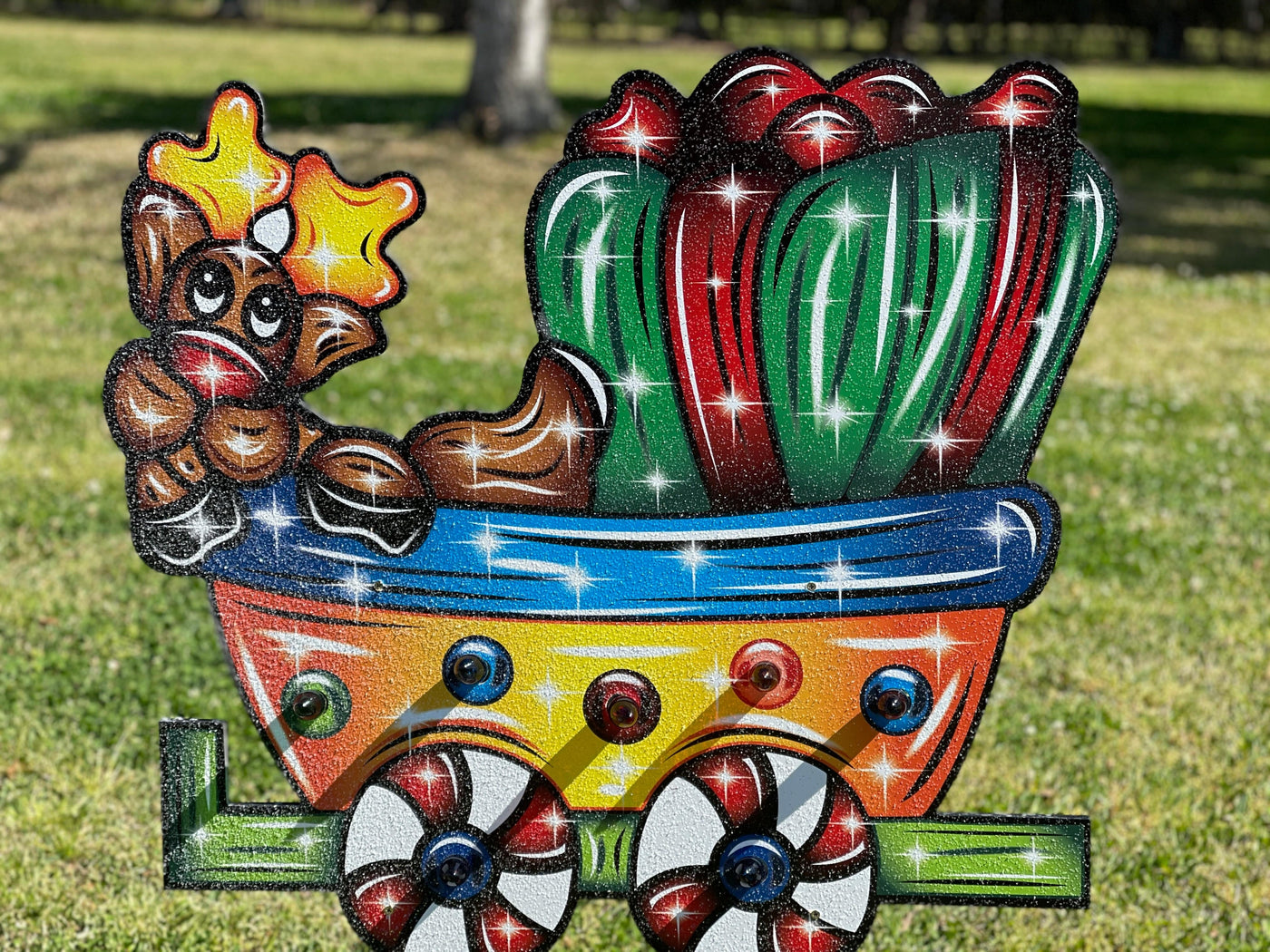 Christmas Santa Train Outdoor Decor