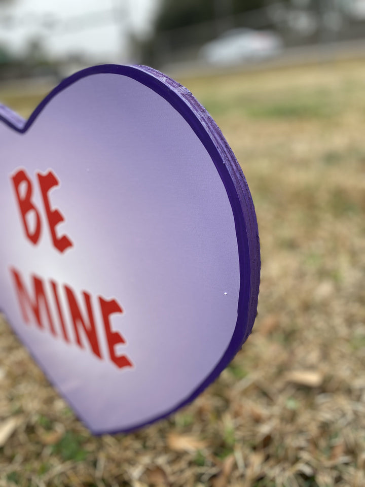 Valentine's Yard Art Purple Heart