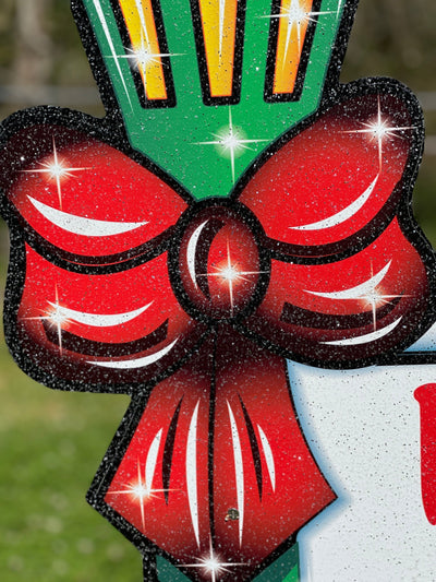 Merry Christmas Lamp Post Yard Decoration