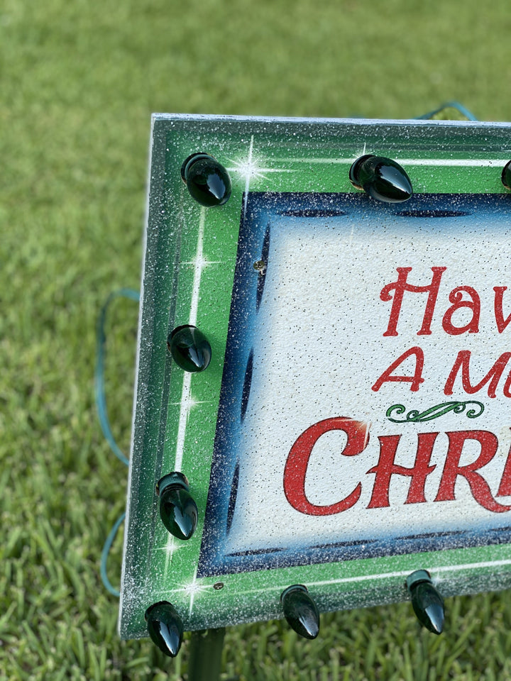 Have your self a Merry Little Christmas yard art sign decoration