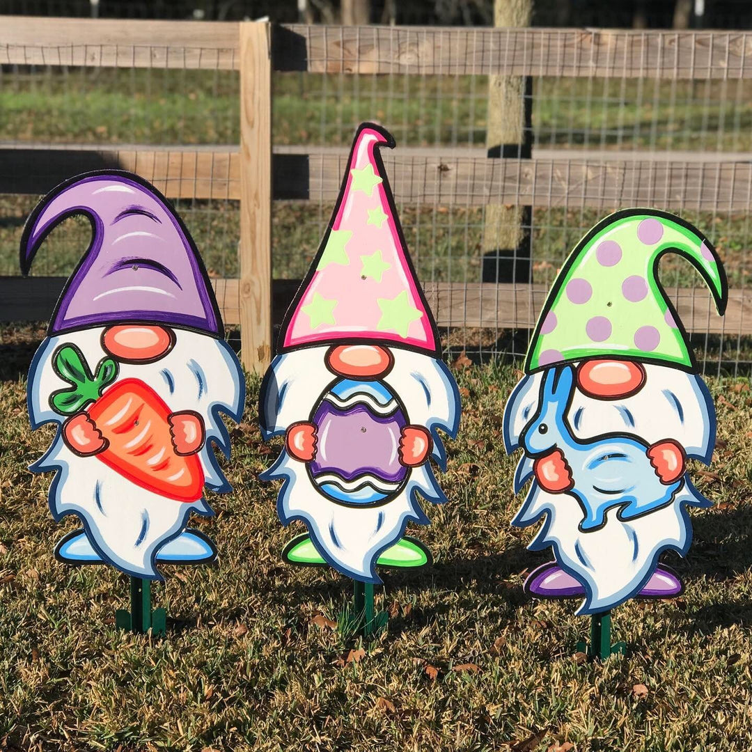 Easter Yard Art- Easter Gnomes Set of 3