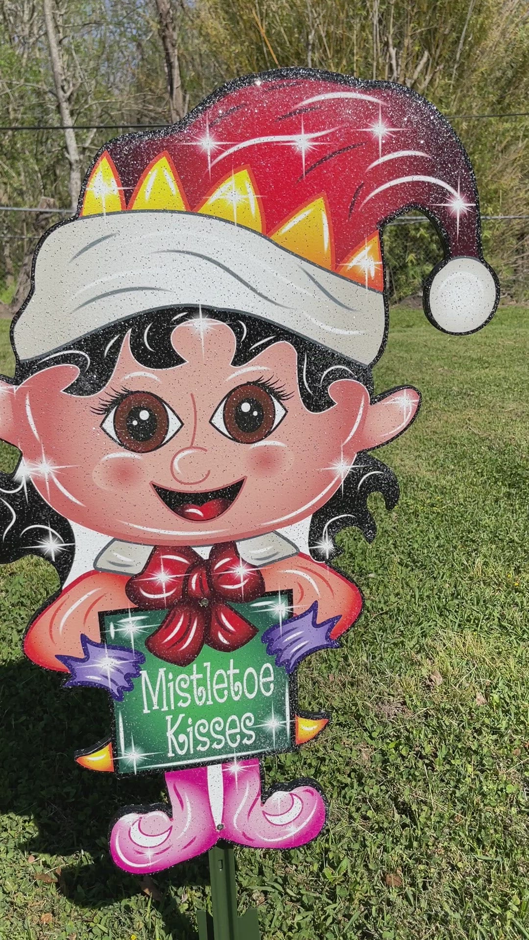 Christmas Elf Yard Art Decoration