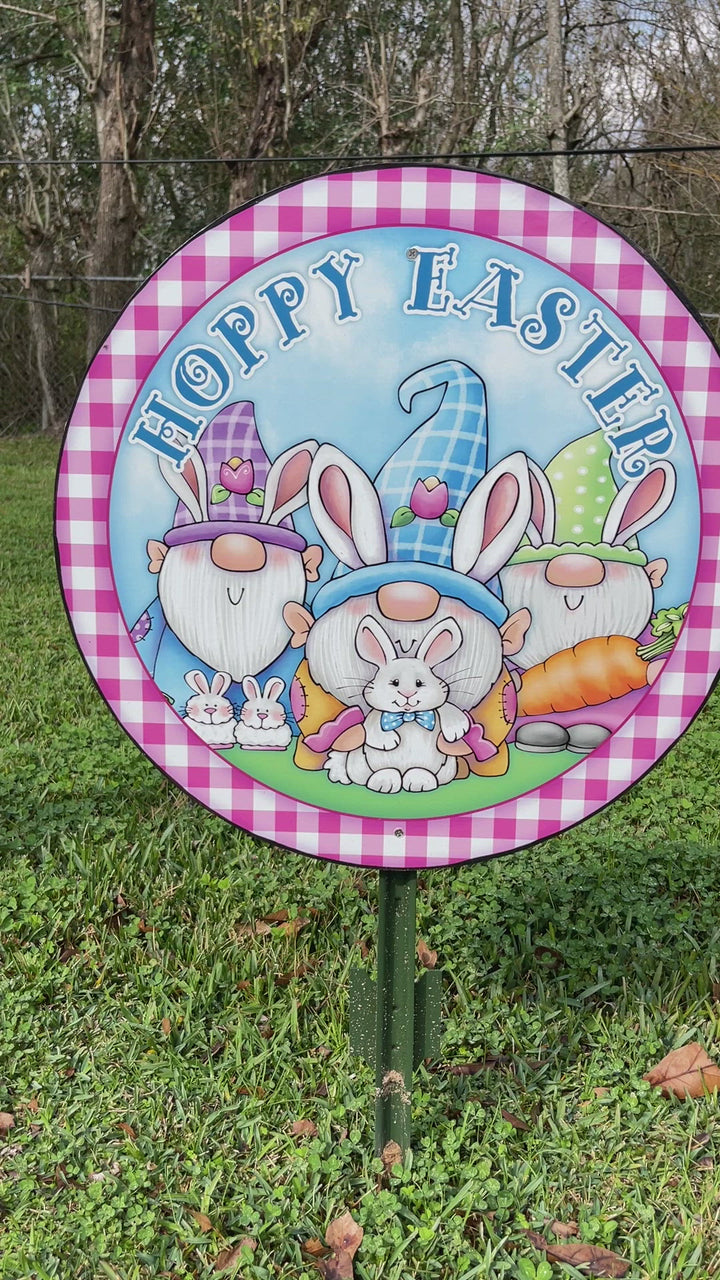 Happy Easter Yard Sign Outdoor Decoration