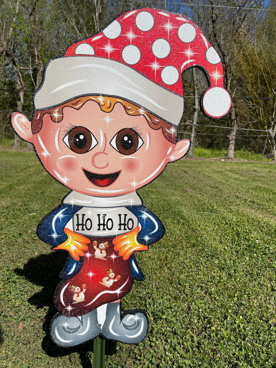 Christmas Elf Yard Art Decoration