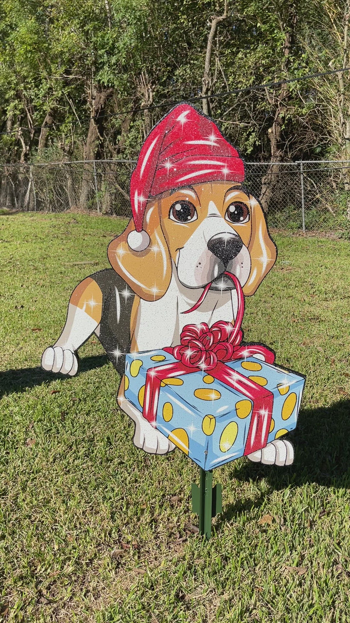 Christmas Dog Outdoor Decoration