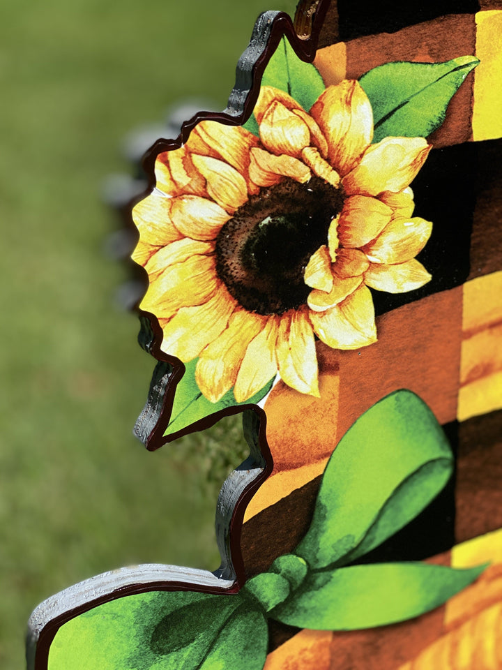 Three Sunflower Gnomes Yard Art Decoration-Sold Separately