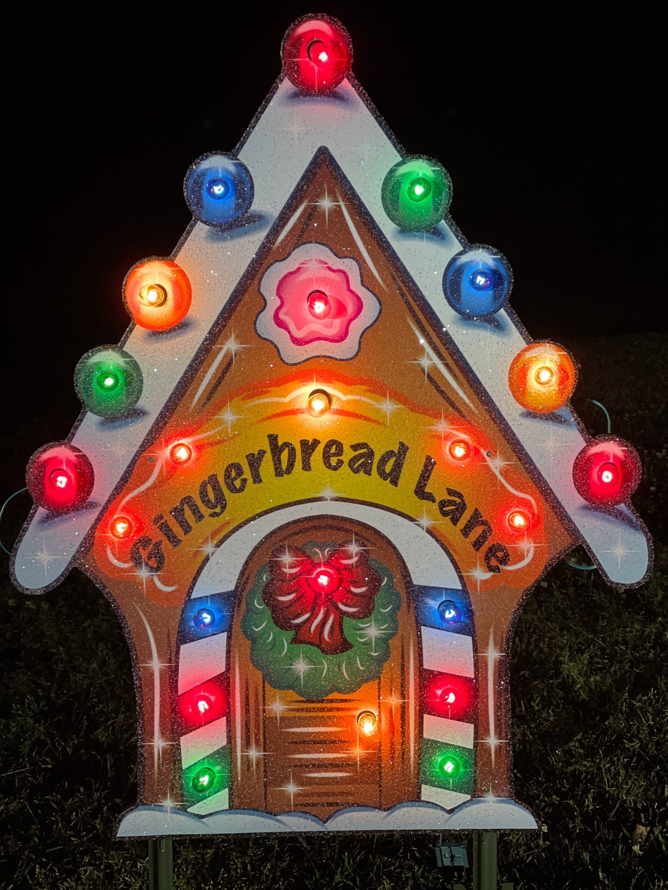 Outdoor Gingerbread House | Gingerbread Lane Sign – Yard Art Decor and More