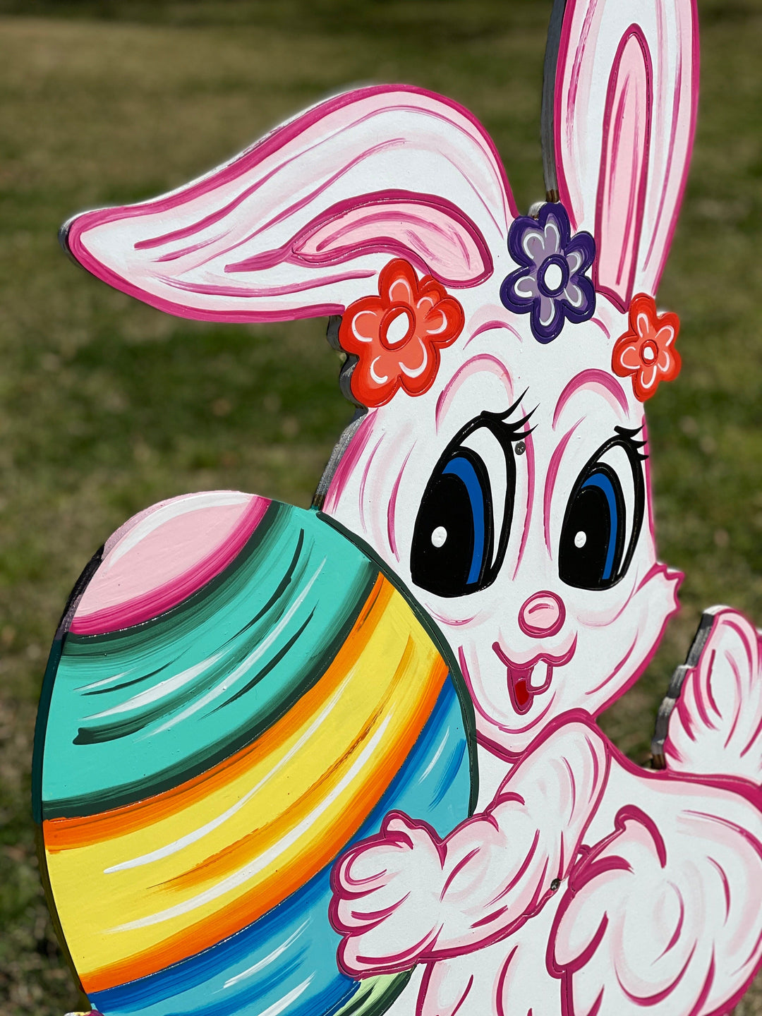 Easter Bunny Holds Egg BLANK DIY Painted by You!
