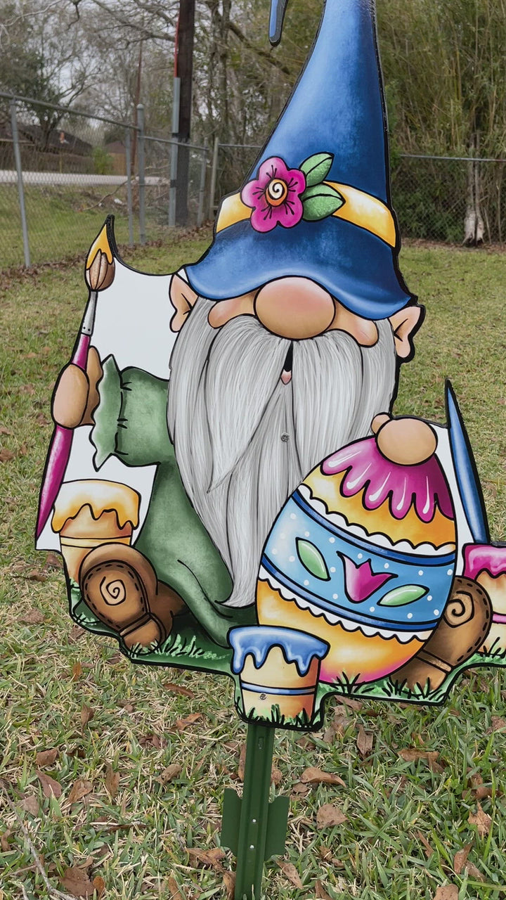 Gnome Easter Yard Sign Outdoor Decoration