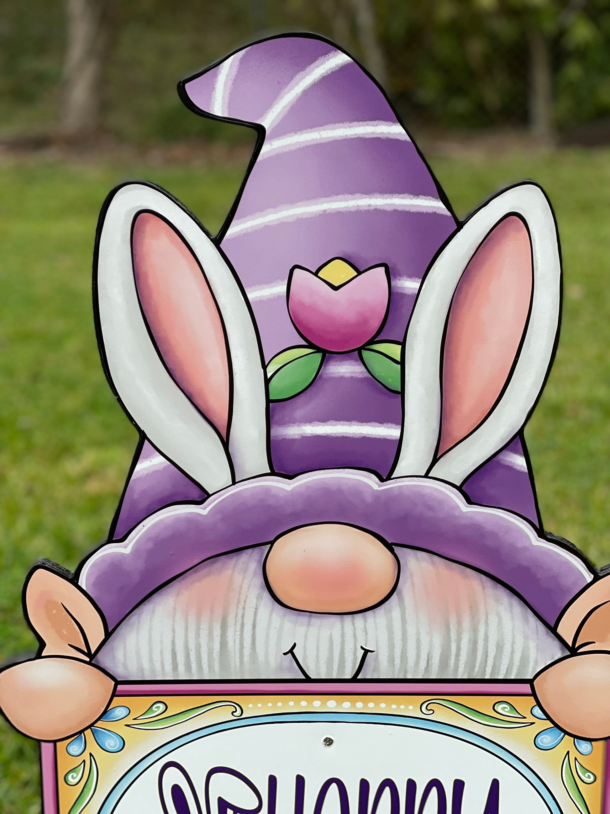 Gnome Happy Easter Sign