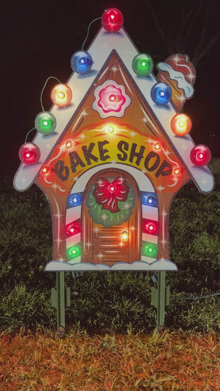 Lighted Gingerbread Bakeshop