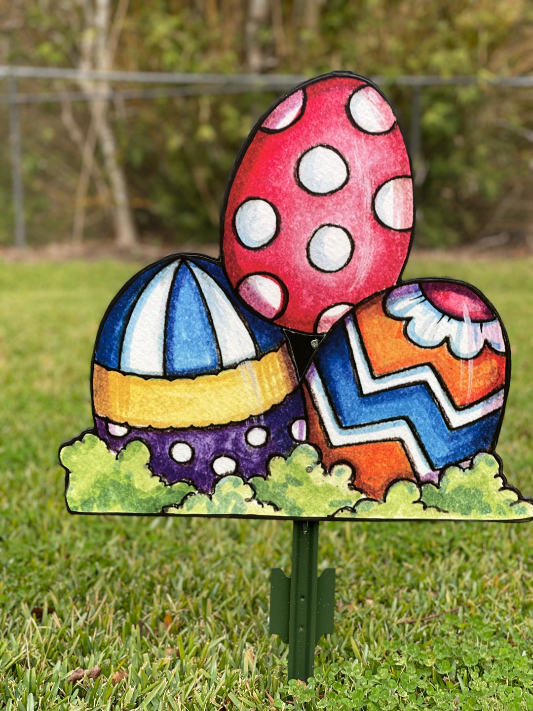 Easter Egg Yard Art Sign Decoration