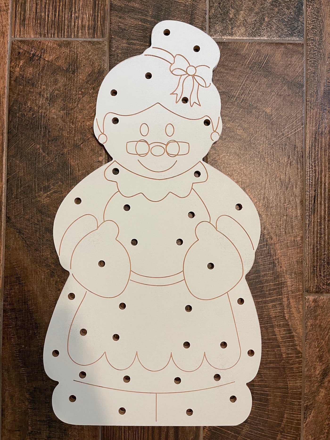 Lighted Mrs Clause Yard Art Decoration