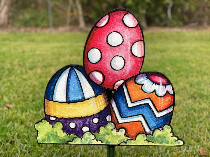 Easter Egg Yard Art Sign Decoration