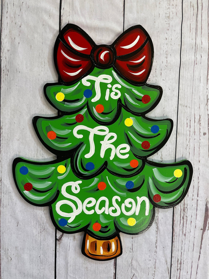 Tis The Season Christmas Tree Blank