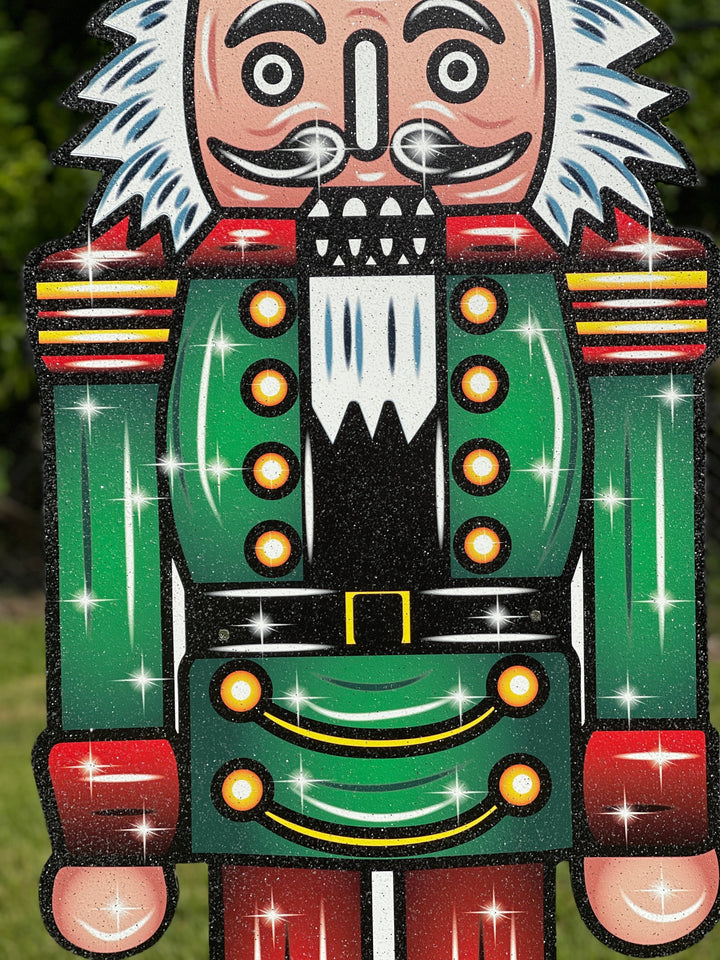 Christmas Nutcracker yard art