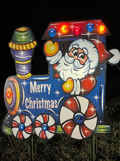 Christmas Santa Train Outdoor Decor