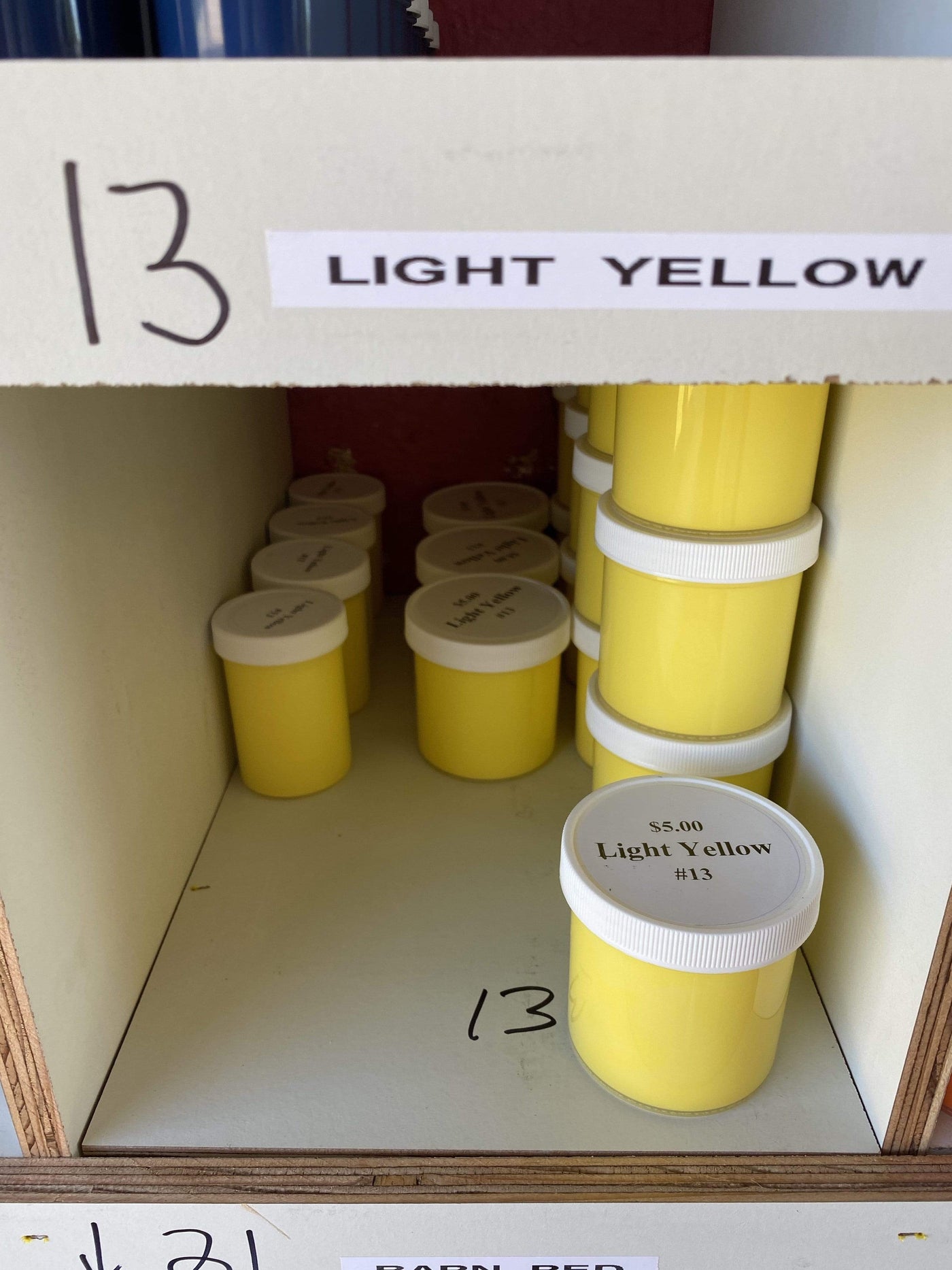 Light yellow exterior yard art paint