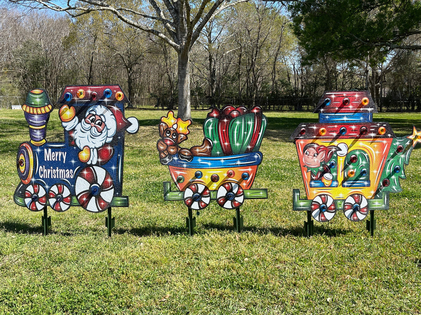 Christmas Santa Train Outdoor Decor