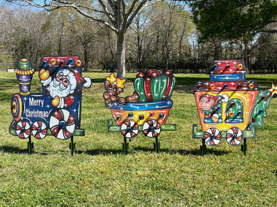 Christmas Santa Train Outdoor Decor