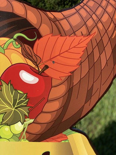 Outdoor cornucopia Thanksgiving Yard Art