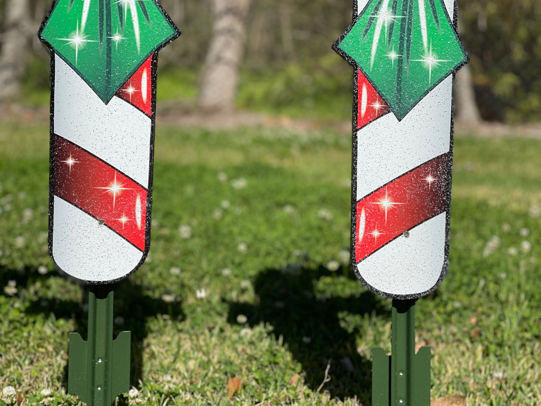 Christmas Candy Canes yard art