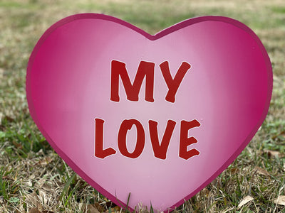 Valentines Day Yard Art