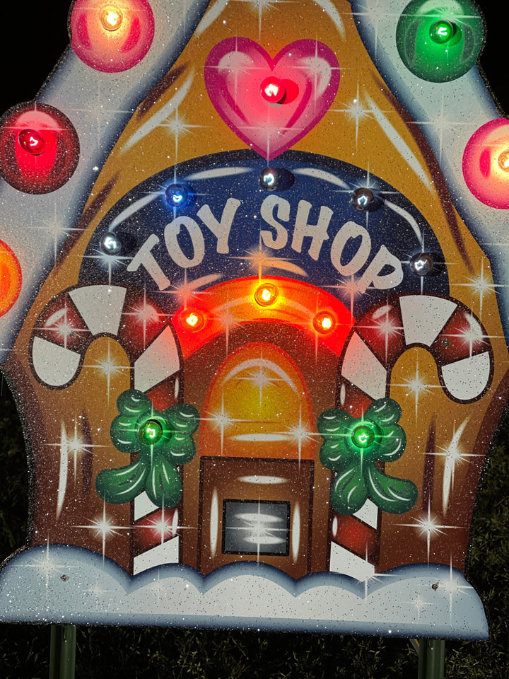 Toy Shop Gingerbread Christmas Outdoor Decoration