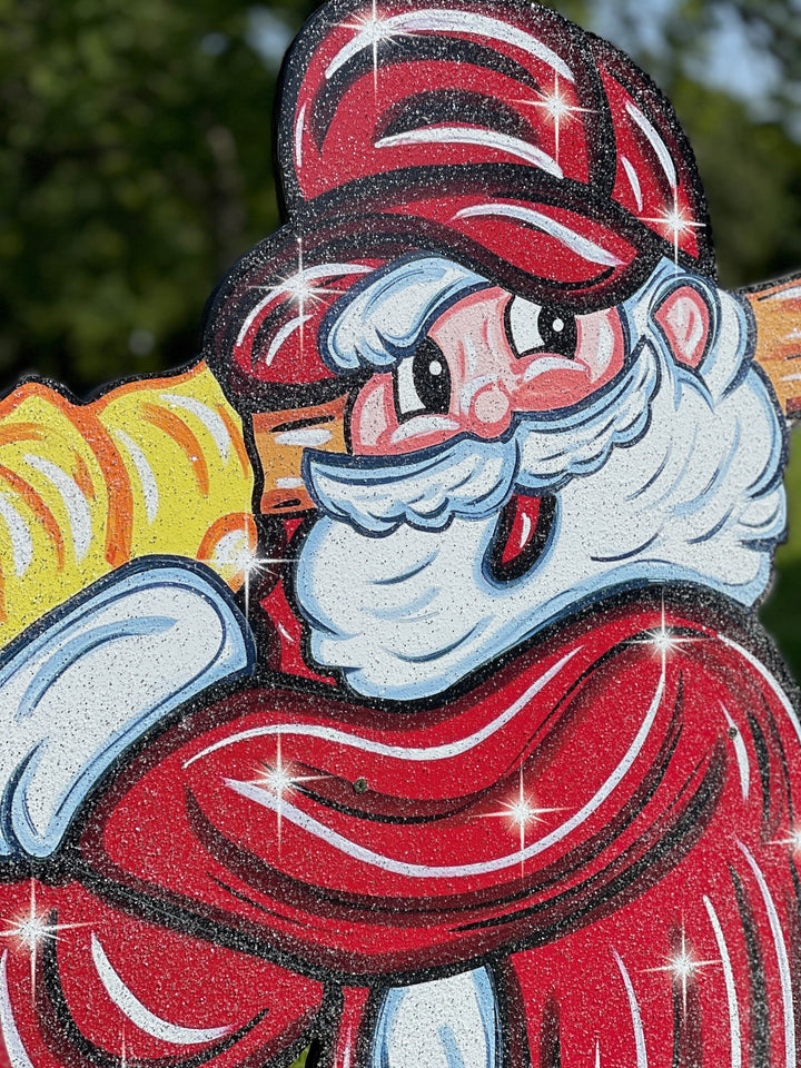 Christmas Baseball Santa Yard Decoration