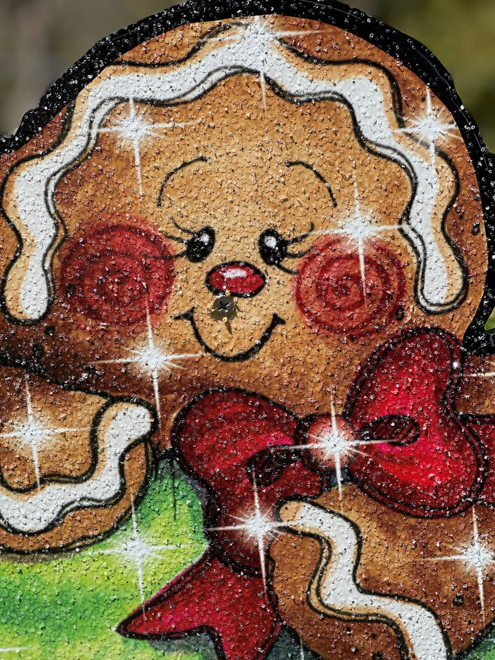 Gingerbread Blue Mitten Christmas yard Art