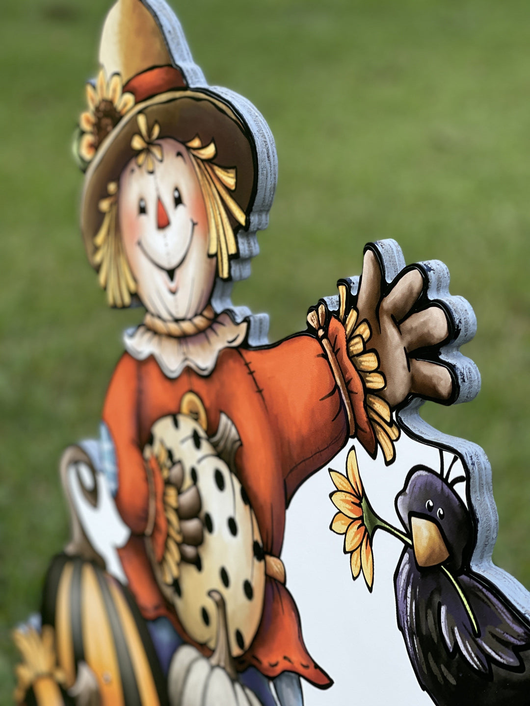 Scarecrow on Pumpkin Fall Decor