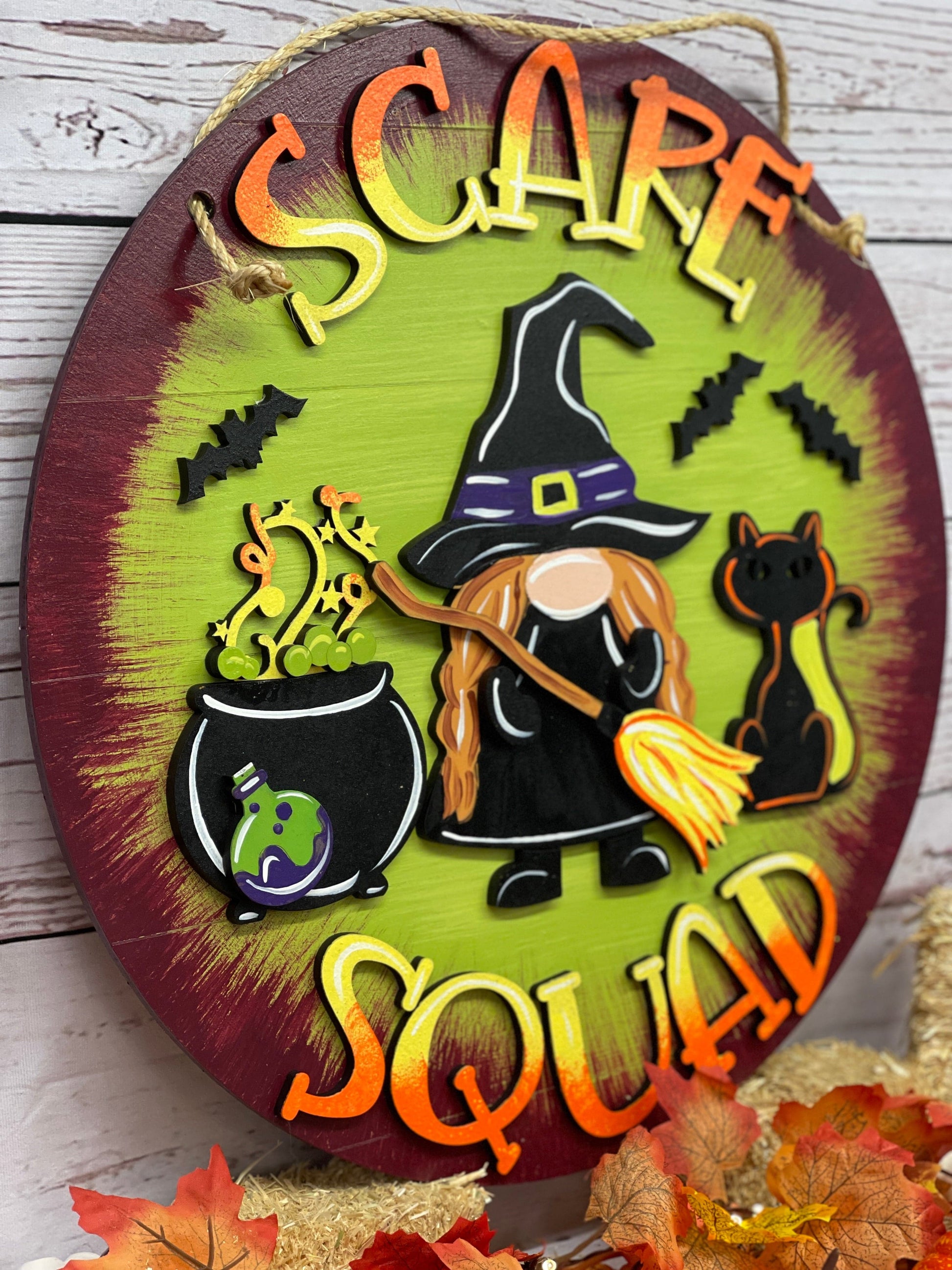 Scare Squad Round Indoor Sign Halloween Decor