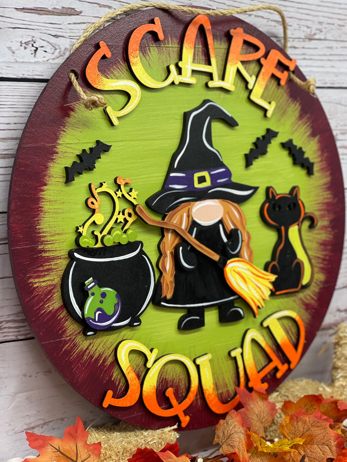 Scare Squad Round Indoor Sign Halloween Decor