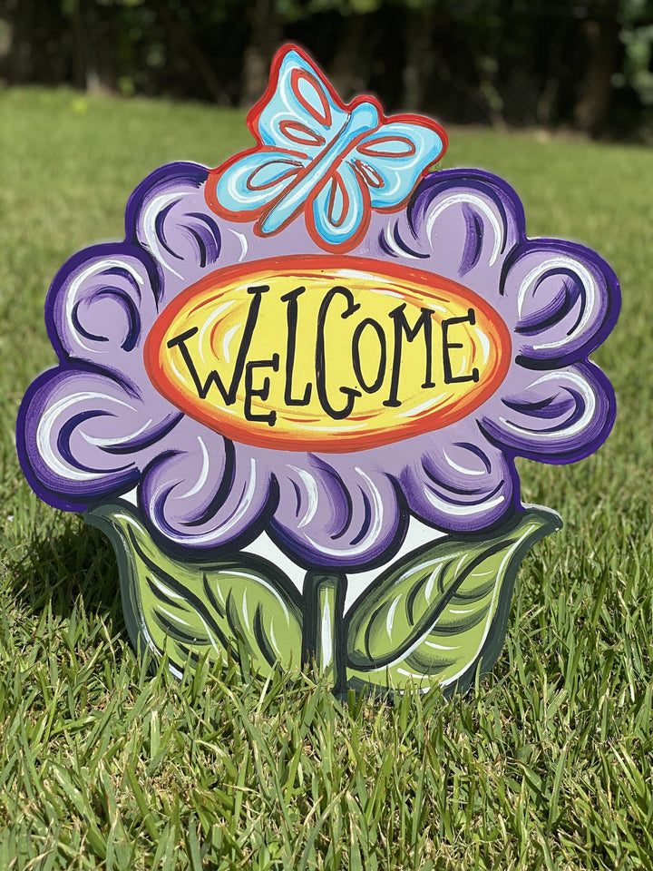 Welcome yard sign