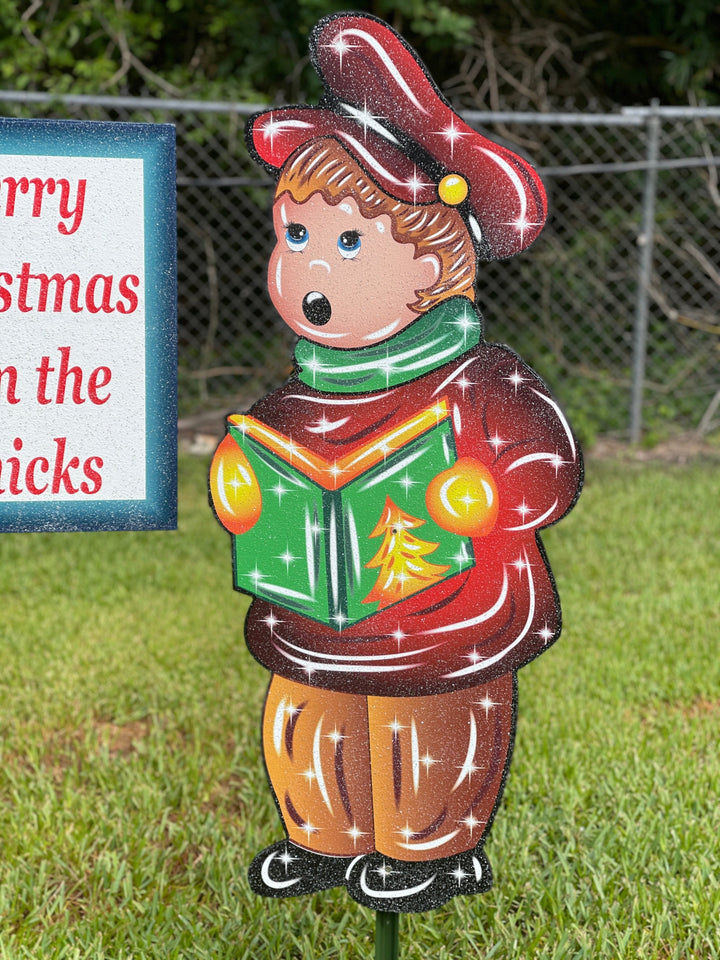 Christmas Carolers yard decor