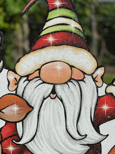 Christmas Reindeer with Gnome Yard Decor