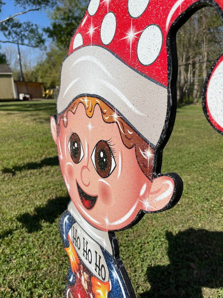 Christmas Elf Yard Art Decoration