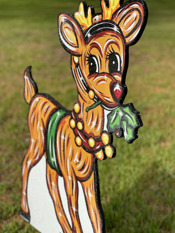 Christmas Reindeer Yard Decor