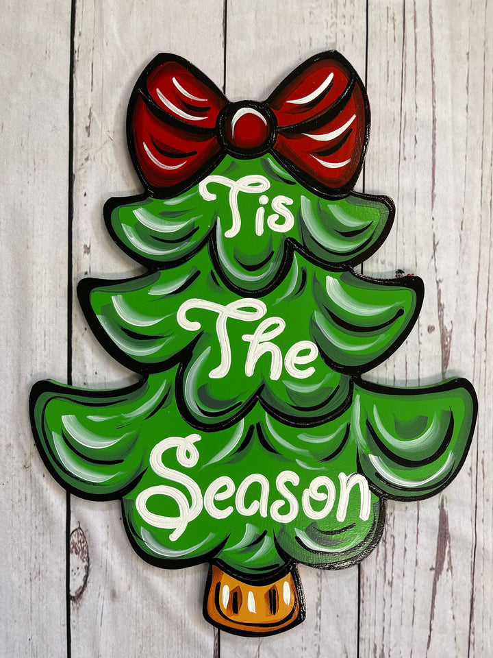 Tis The Season Christmas Tree Blank