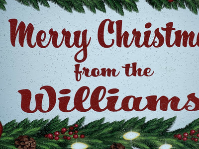 Personalized Merry Christmas Outdoor Sign