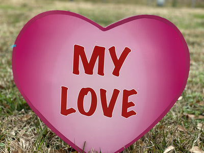 Valentines Day Yard Art