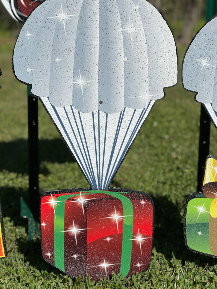 Santa flying an Airplane Christmas Outdoor Decor